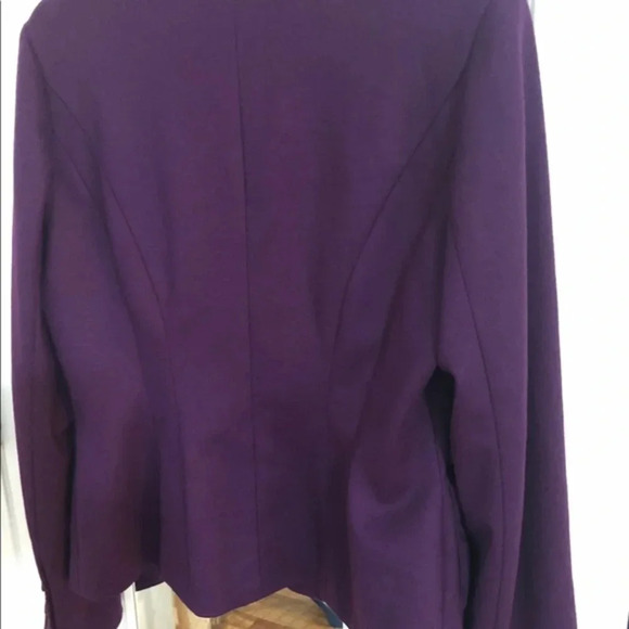 Diane von Furstenberg Wool Plum Blazer M - Picture 9 of 11